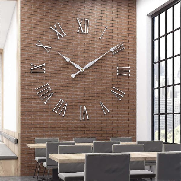 High Torque Long Shaft Clock Movement with 30cm Spade Hands (Silver) [DB]