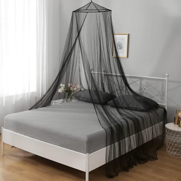 Mosquito Net for Canopy Bed, King Size Ceiling Canopy Bed Curtains, Dome Mosquito Net Bed Tent (White)