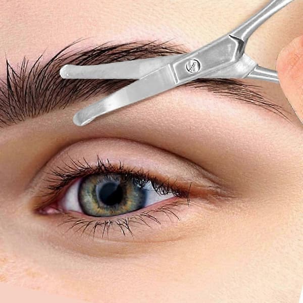Rounded Tip Scissors for Nose and Ears - Versatile - Best for Nose, Eyebrows, Ears, Beard and Moustache (2 pcs, Silver)