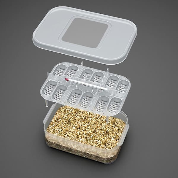 12 Reptile Egg Incubator Tray Thermometer DIY Incubation Gecko Lizard Snake