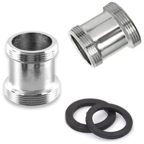 Pakke Messinghaneadapter, 22 mm NPT han-gevind, Vandhanebelufterforbindelse til køkkenvaskhane, Vandrenseradapter (M22 – M22)