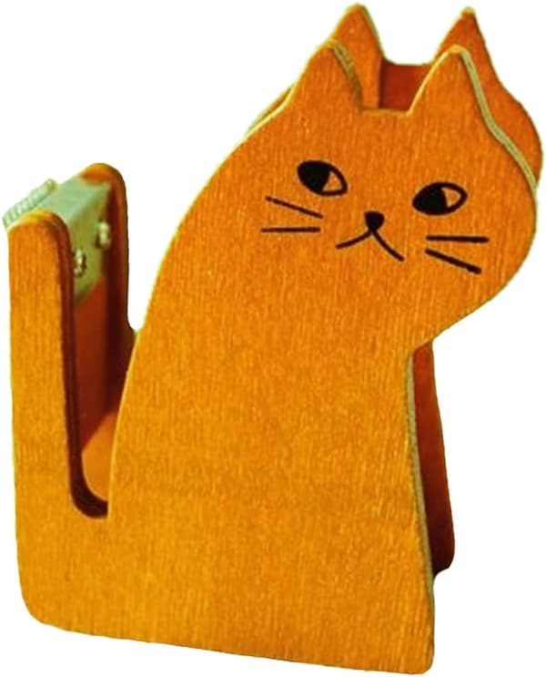 Kattbandhållare Katt skrivbord varm tejpdispenser Rolig tejpdispenser Bordsdekor Scratchfiguriner Prydnader Foder