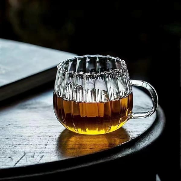 Glass Crystal Coffee Mug Various Drinking Jars for Water, Tea, Latte (350 ml)
