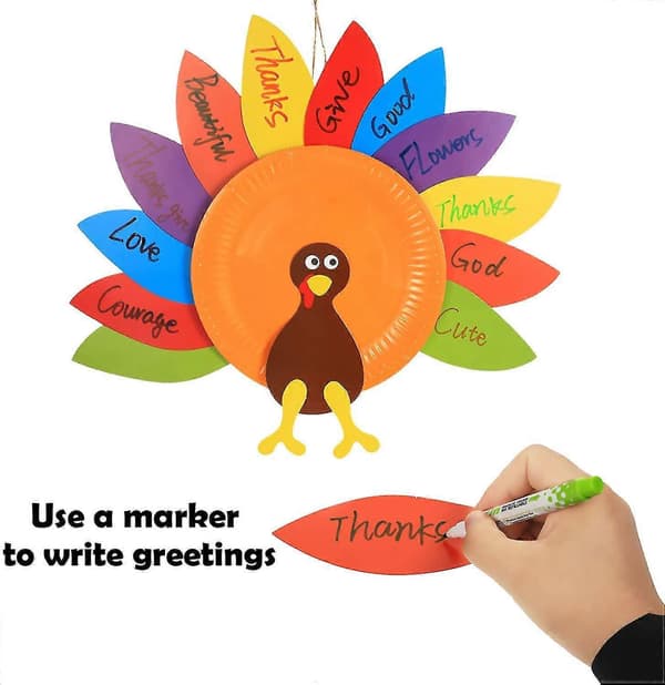 3 stk Thanksgiving Kalkun DIY Håndværkstilbehør Sæt Thanksgiving