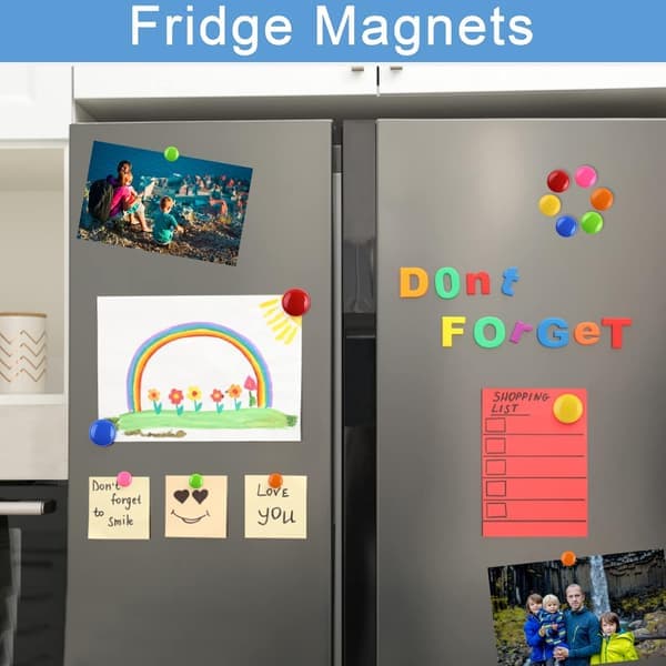 Køleskabsmagneter, 24 stærke runde magneter, whiteboardmagneter, små minimagneter, selvklæbende magneter, 3 cm håndværksmagneter til opslagstavle