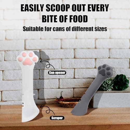 130x40mm 2st Djurfoderburksked, Silikon Hundmatsburköppnare Söt Hund Katt Tass Skopa för Våtfoder Djurburksspatel Multiverktyg