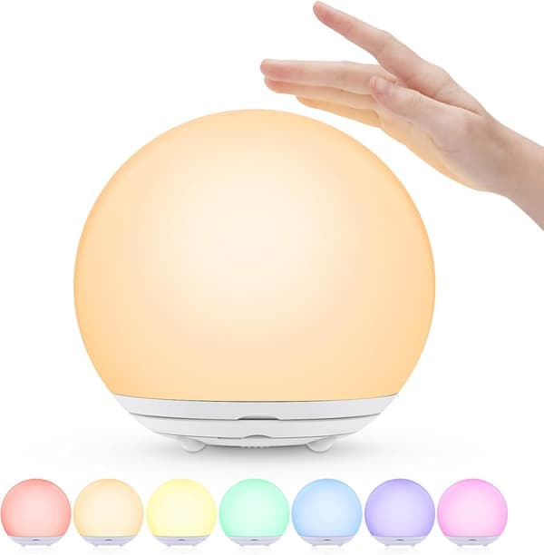 Kids Night Light Rechargeable USB Touch Dimmable Warm RGB Timer Bedroom Camping [Ho]