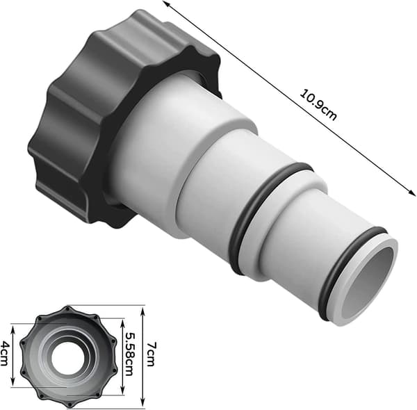 Pool Hose Adapter A, 38 mm and 32 mm Diameter, Pool A Adapter for Pump Hose Connections (2 pcs)