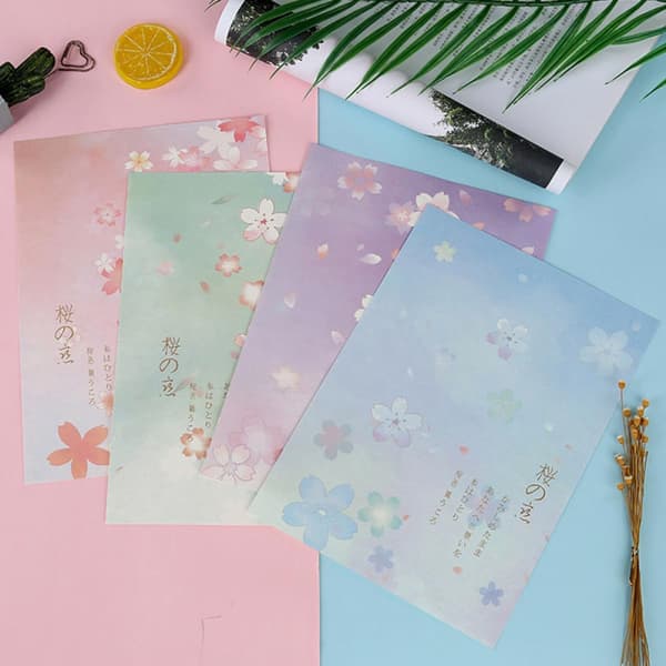 Japanese Style Stationery, 40 Pcs B5 Size Patterned Writing Paper Stationery Set