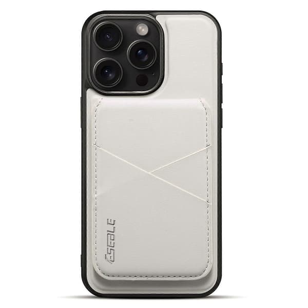 Magnetic Case for iPhone 16 Pro Max with Detachable Card Holder Leather + TPU Phone Cover