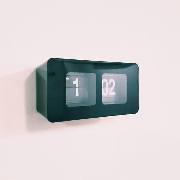 Creative Black and White Flip Wall Clock with Silent Movement for Home Decor