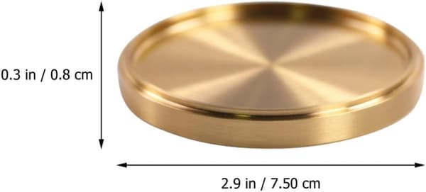 Durable Copper Coaster Desk Cup Pad Golden Pure Copper Heat Resistant Protection