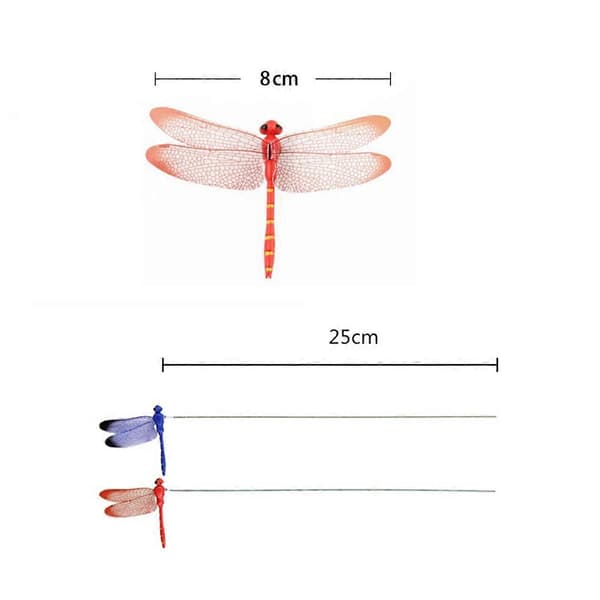24 stk 3D Libelle Hagedekor Libelle Hagepinner [DB] Som vist As Shown
