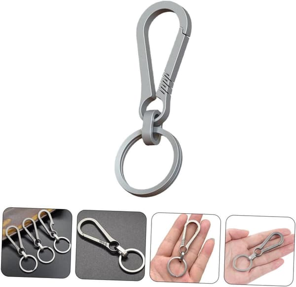 Titanium Alloy Keychain for Car Key, Alloy Key Ring Holder for Daily Use