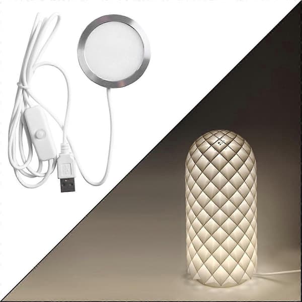 DIY LED Lamp Kit: Hardware Accessories ONLY NO 3D Printed Parts, Bright Light Energy Efficient Custom Lighting Project [DB] White White