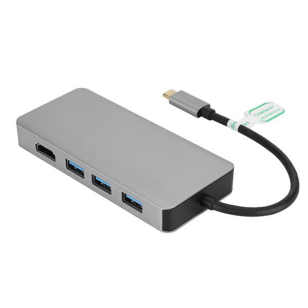 Type C multifunktionskonverter med VGA HDMI USB3.0 x 3 udvidelsesgrænseflade til 4K HD-video