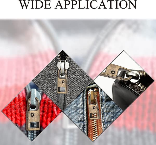 8 Pieces Zipper Puller, Zipper Repair Kit, Zipper Pull Tab, Metal Zipper Fixer for Suitcase, Backpack, Jacket, Luggage, Coat