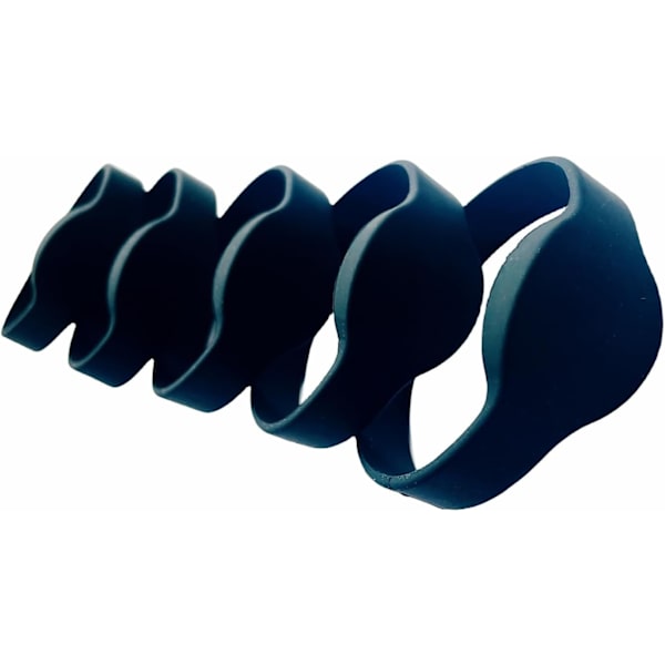 (5-pack) Black RFID Wristbands, Read-Only, Silicone, Door Opening, Access Control