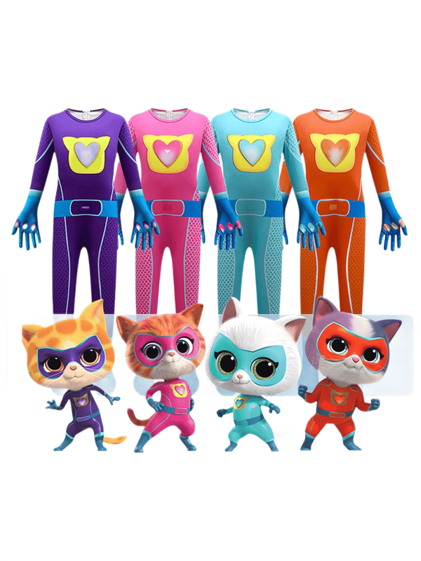 SuperKitties SuperKitty Dräkt Uppträdandedräkt 130cm Rosa