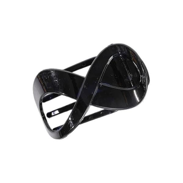 Solid Color Women Hair Clip Reusable - Black