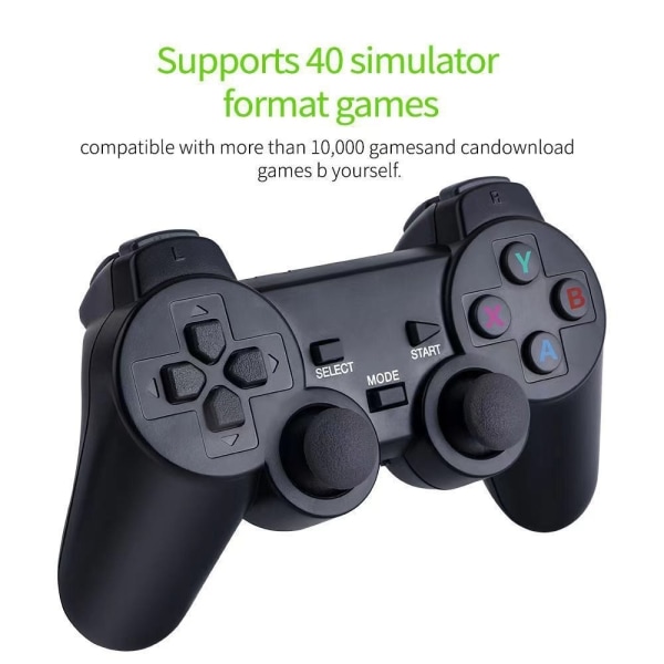 Trådlös spelkontroll Gamepad Joystick med 【Inbyggd 20000+ spel】 128G stor förpackning M8-spelkonsol