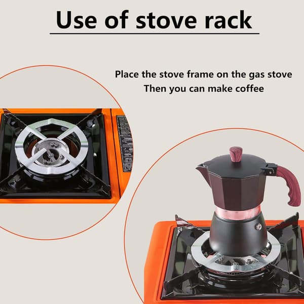 Moka kaffebrygger komfurstøtte grydereduceringsring stativ kaffebryggerhylde tilbehør brænder reduktionsholder til komfur ...