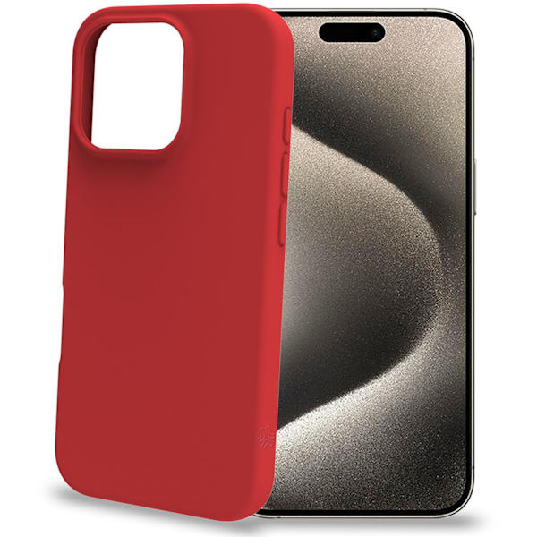 Cromo Soft gummifodral iPhone 16 Pro Röd