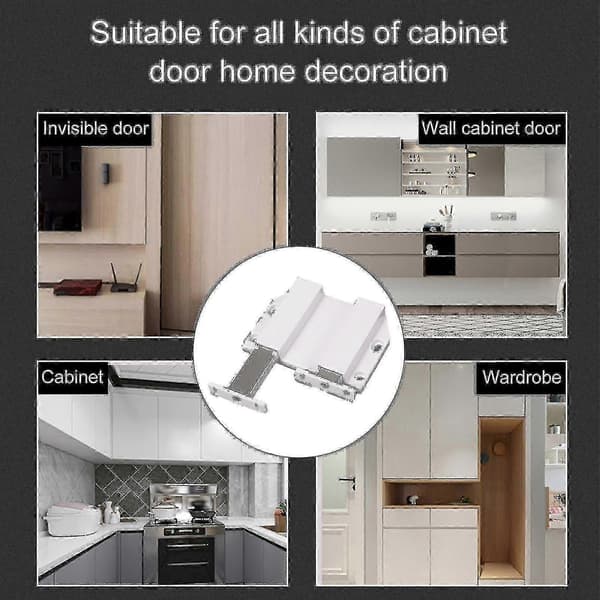 Magnetic Push Latch Heavy Duty Push to Open Abs Strong Suction Double Head Cabinet Door Push Latch For Kitchen Drawer Lock [DB]