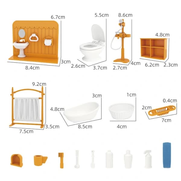 Simulaatiokalusteet Nukkekodin lelu TYP C TYP C Tyyppi C