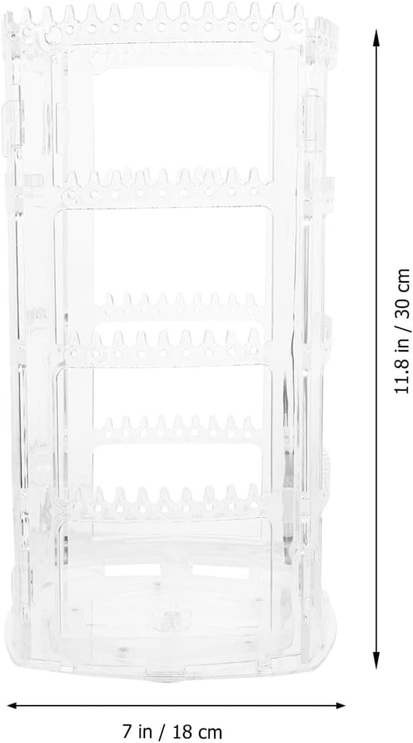 Akryl Ørering Display Rack med Stor Kapacitet Multi-lags Organizer Stand Roterende Smykkeholder til Øreringe og Halskæder Desktop