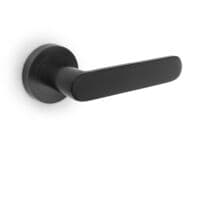 Interior door handles, with aluminum rosette, black