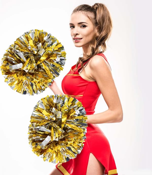 Cheerleader-tupsut, 2 kpl metalliset cheerleader-tupsut, Cheer