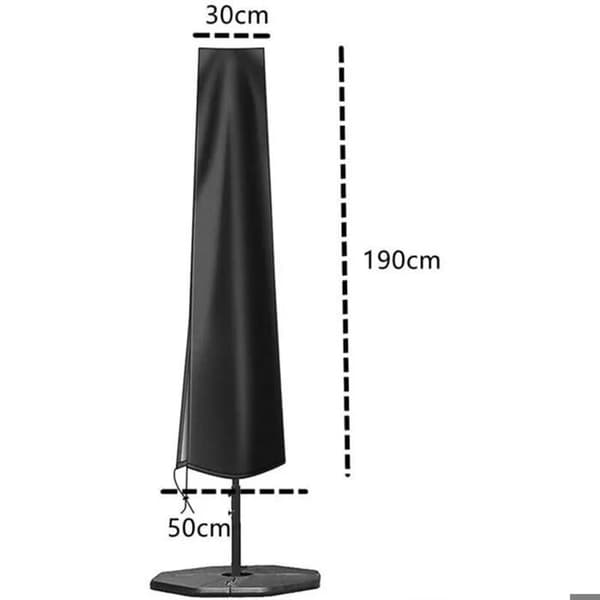 Vedenpitävä ja UV-kestävä aurinkovarjon suojus - Musta - 1903050cm