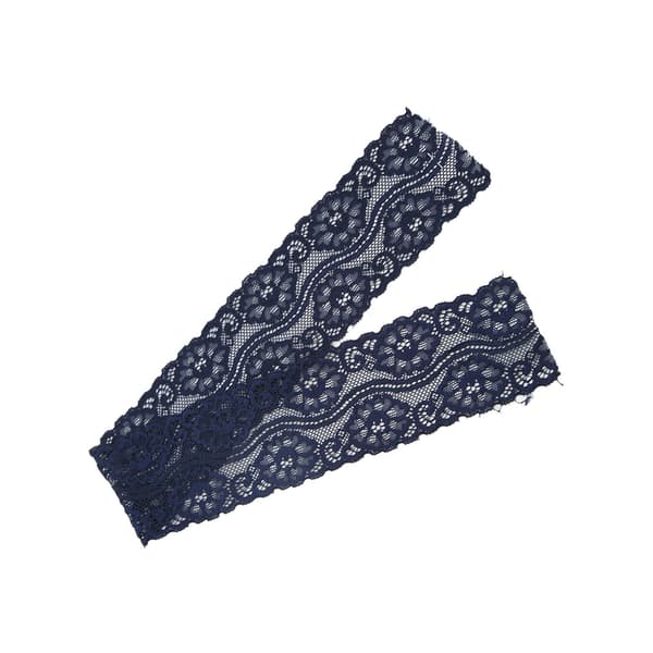 Blondebånd 6 cm 2,4 tommer bredde Elegant blomsterdesign Blødt dekorativt sytilbehør til gaveindpakning Håndværk Kongeblå