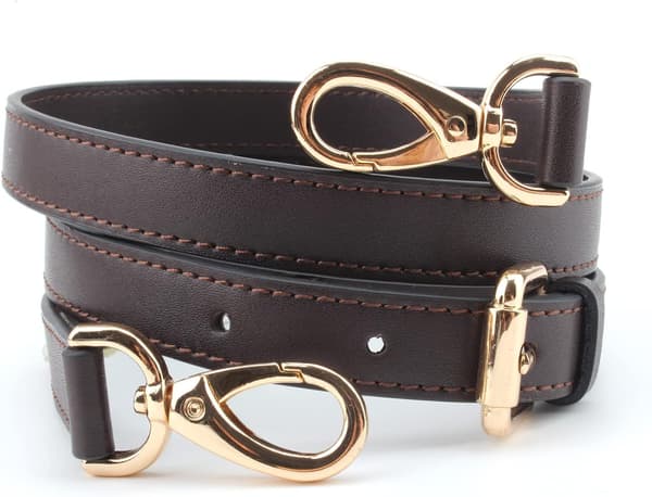 Enkel axelrem, sned axel, justerbar axelrem i äkta läder, lämplig för små väskor, handväskor, budväskor, crossbody-väskor