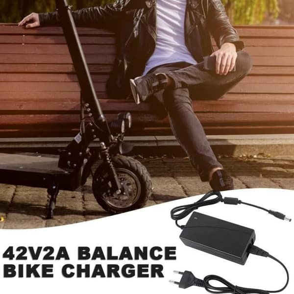 Elscooterladdare 42V 2A, Elcykelbatteriladdare 36V Litium Universaladapter DC5.5 * 2.1MM