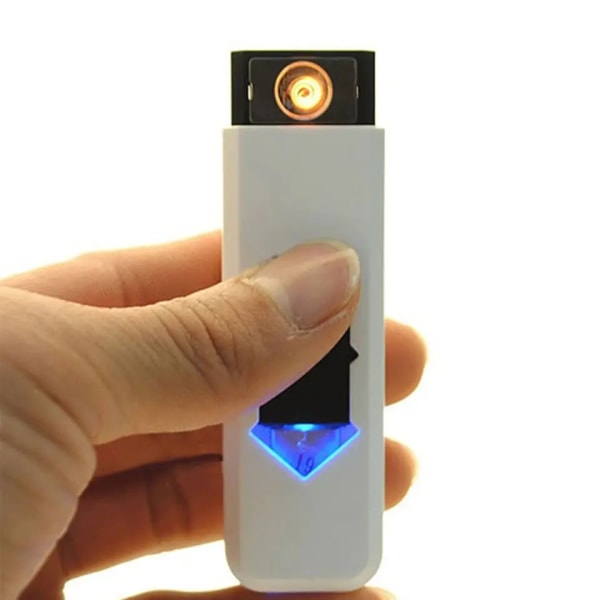 Elektronisk lighter, USB genopladelig lighter, smart elektrisk lighter, dobbeltsidet tændingslighter, vindtæt plasmalighter, flammefri, fo
