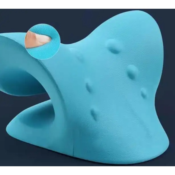 Komfortabel nakkebåre for lindring av nakkesmerte, nakke- og skulderavslapper Cervical Neck Traction Device for smertelindring og muskelavslapping (blå)