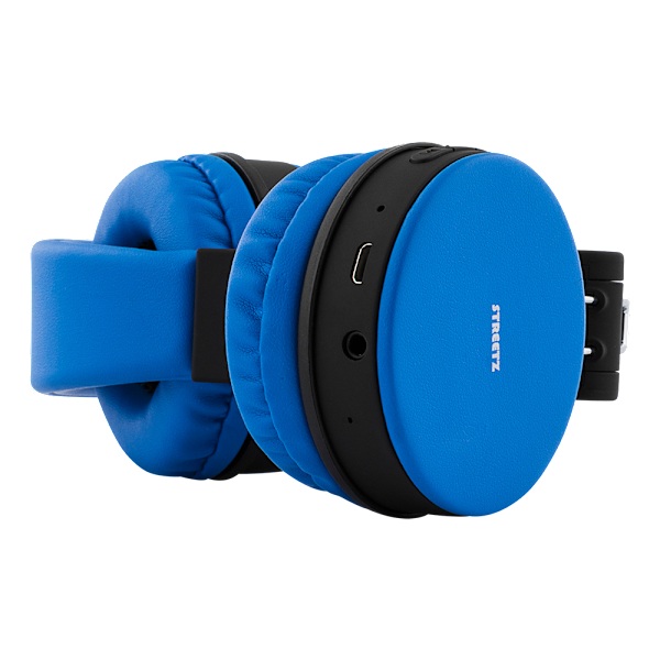 BT200 Vikbart on-ear BT-headset, 3,5 mm, blå Vit