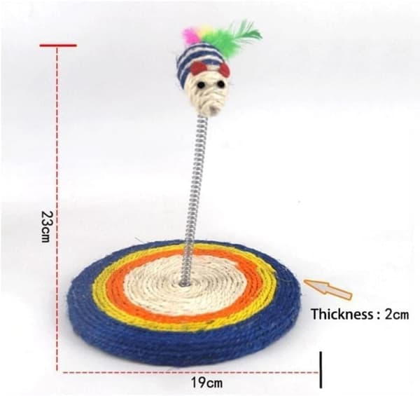 Cat Scratch Board Cat Products Pet Supplies Cat Turntable Toy Simulation Mouse Scratch Board Feather Cat Plush Play