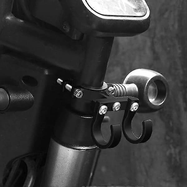 Motorcycle Handlebar Helmet Hook, Safety Helmet Hook for Motorcycle Handlebar, Helmet Hanger - Motorcycle Accessories, Double Hook, Hard Full [DB]