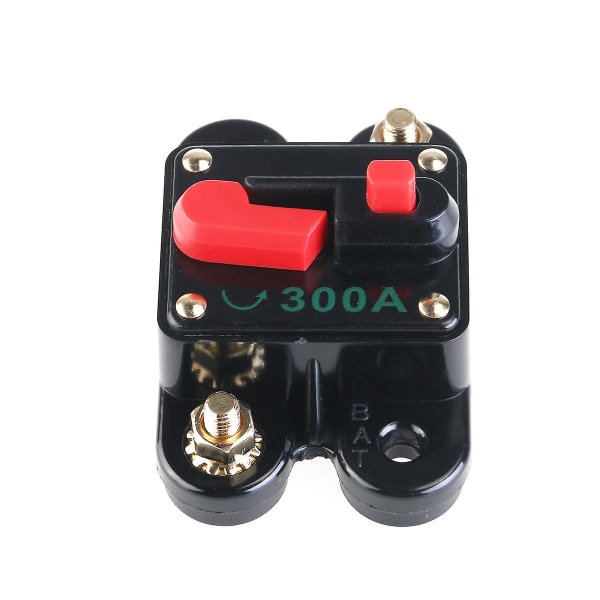 12 V-24v Vandtæt Kredsløbsafbryder 300 Amp 12v-24v Inline Auto Manuel Nulstilling Switch Sort Black