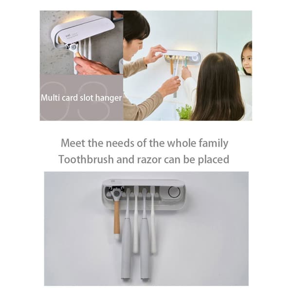 Smart Toothbrush Sterilizer with Fan Drying & UVC Disinfection - 24H Cycle