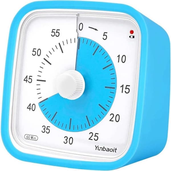 Blå Visuell Timer 60min - Klassrum Skola Kompatibel med Barn Blå 150