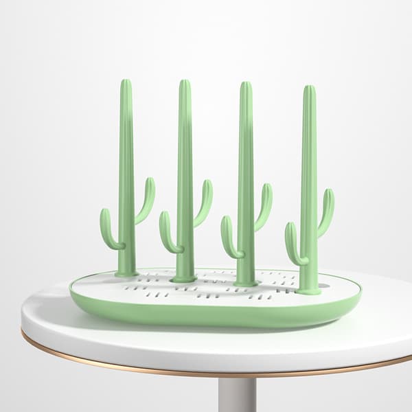 (Grön) Vauvan pullonkuivausteline Cactus Pullonkuivausteline Design Kuivausteline Bo:lle