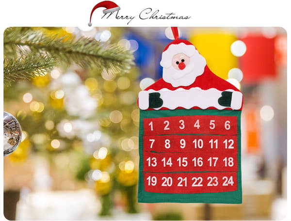 1 stk. julekalender med hverdagsnødvendigheder, ikke-vævet julemand
