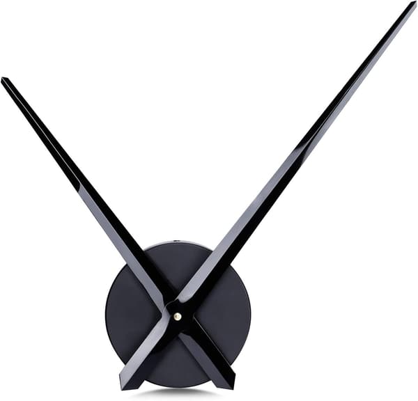 Large 3D Wall Clock with Hands, DIY Silent Metal Wall Clock Black, Movement without Numbers, Decoration (70-100 cm)