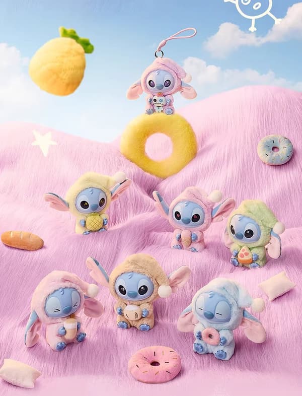 6 stk Kawaii Stitch Blind Box Bag Spis noe før søvn-serien Vinylanheng