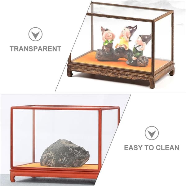 Multifunksjonell utstillingsboks Håndverksvitrine Antikk holderstil Tremateriale Høy design
