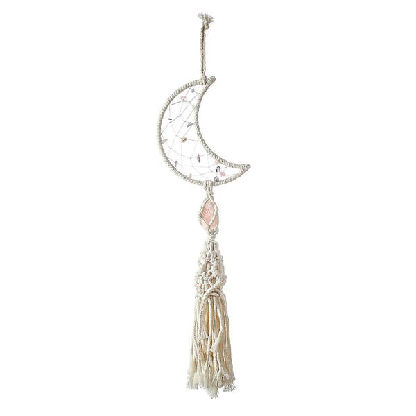 Moon Woven Tassels Dream Catcher Elegant Macrame Boho Woven Large